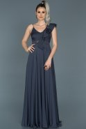 Длинное Помолвочное Платье Индиго ABU476