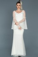 Длинное Помолвочное Платье Белый ABU500