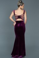 Вечернее Платье Русалка Из Бархата Пурпурный ABU503