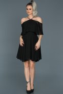 Короткое Платье На Приглашение Черный ABK281