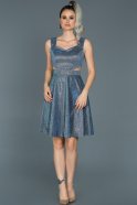 Короткое Выпускное Платье Ярко-синий ABK091