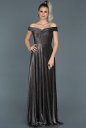 Длинное Помолвочное Платье Черный ABU446