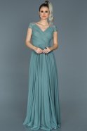 Длинное Вечернее Платье Бирюзовый ABU025
