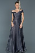Длинное Помолвочное Платье Темно-синий ABU496