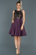 Короткое Вечернее Платье Фиолетовый ABK040