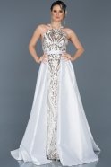Помолвочное Платье Со Шлейфом Белый ABU515