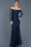 Длинное Вечернее Платье Темно-синий ABU011