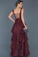 Длинное Помолвочное Платье Сливовый ABU524