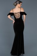 Вечернее Платье Русалка Из Бархата Черный ABU523