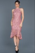 Короткое Платье На Приглашение Пыльно-розовый ABK290