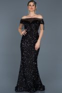 Длинное Вечернее Платье Русалка Темно-синий ABU497