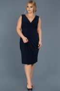 Короткое Свободное Вечернее Платье Темно-синий ABK307