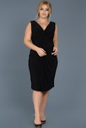 Короткое Свободное Вечернее Платье Черный ABK307