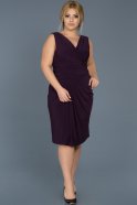 Короткое Свободное Вечернее Платье Фиолетовый ABK307