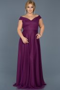 Длинное Свободное Вечернее Платье Пурпурный ABU020