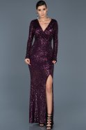 Длинное Помолвочное Платье Фиолетовый ABU551