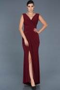 Длинное Помолвочное Платье Бордовый ABU449