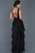 Длинное Помолвочное Платье Черный ABU524