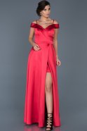 Длинное Помолвочное Платье красный ABU560