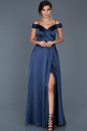Длинное Помолвочное Платье Темно-синий ABU560