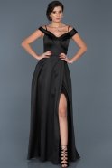 Длинное Помолвочное Платье Черный ABU560