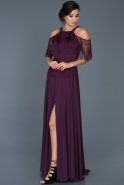 Длинное Вечернее Платье Сливовый ABU339