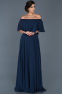 Длинное Вечернее Платье Темно-синий ABU267