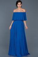 Длинное Вечернее Платье Ярко-синий ABU267