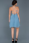 Короткое Платье На Приглашение Синий ABK027