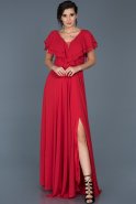 Длинное Помолвочное Платье красный ABU032