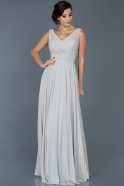 Длинное Вечернее Платье Серый ABU1082
