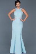 Длинное Вечернее Платье Светло-синий ABU047