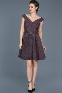 Короткое Платье На Приглашение Фиолетовый ABK062