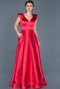 Длинное Помолвочное Платье красный ABU576