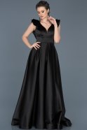 Длинное Помолвочное Платье Черный ABU576