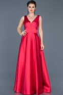 Длинное Помолвочное Платье красный ABU577