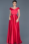 Длинное Помолвочное Платье красный ABU578