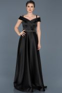 Длинное Помолвочное Платье Черный ABU578