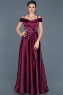 Длинное Помолвочное Платье Сливовый ABU578