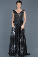 Длинное Помолвочное Платье Серый ABU589