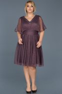 Короткое Свободное Вечернее Платье Лавандовый ABK368