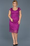 Короткое Свободное Вечернее Платье Пурпурный ABK010