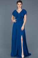 Длинное Помолвочное Платье Ярко-синий ABU032
