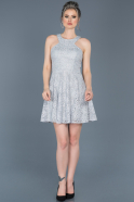Короткое Платье На Приглашение Серый ABK369