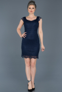 Короткое Вечернее Платье Темно-синий ABK010