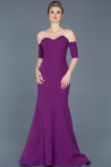 Длинное Выпускное Платье Русалка Пурпурный ABU477
