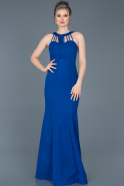 Длинное Вечернее Платье Ярко-синий ABU006