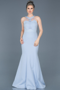 Длинное Вечернее Платье Светло-синий ABU006