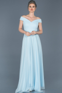 Длинное Вечернее Платье Светло-синий ABU020