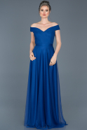 Длинное Вечернее Платье Ярко-синий ABU020